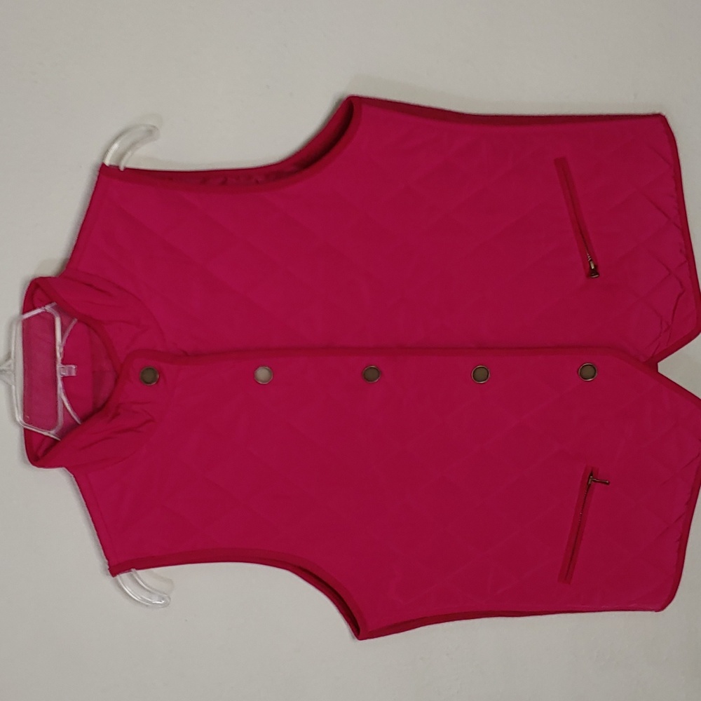 Talbots Petites Women's Size Medium Petite Quilted Button Down Vest